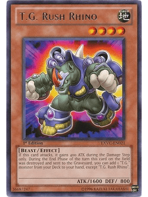 T.G. Rush Rhino - EXVC-EN021 - Rare 
