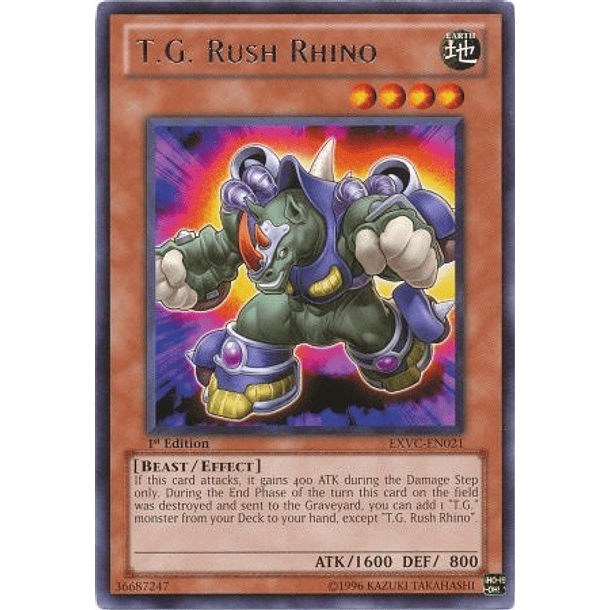 T.G. Rush Rhino - EXVC-EN021 - Rare 