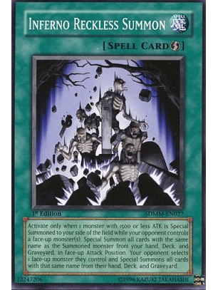 Inferno Reckless Summon - SDMM-EN027 - Common
