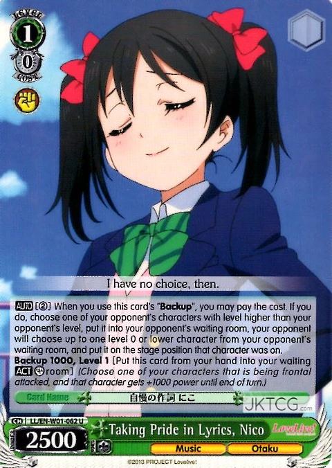 Taking Pride in Lyrics, Nico - LL - U 