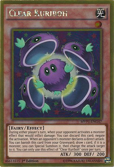 Clear Kuriboh - MVP1-ENG47 - Gold Rare 