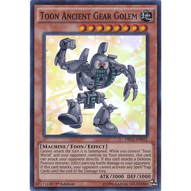 Toon Ancient Gear Golem - DRL2-EN022 - Super Rare