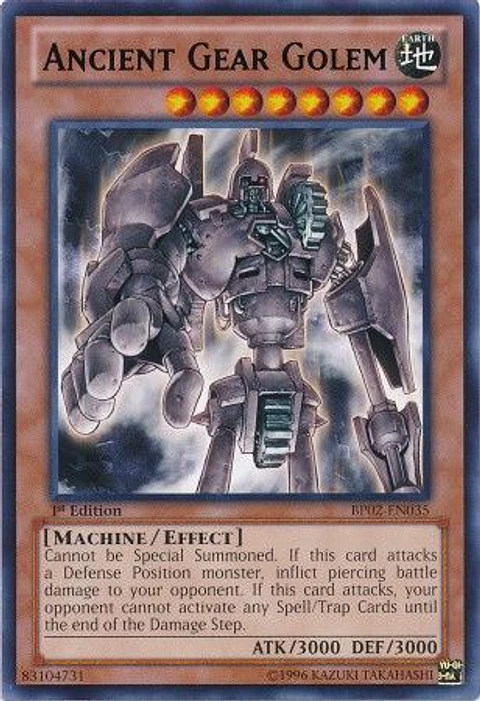 Ancient Gear Golem - BP02-EN035 - Rare (desgastada)