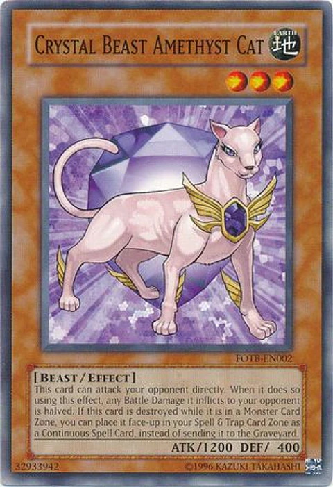 Crystal Beast Amethyst Cat - FOTB-EN002 - Common