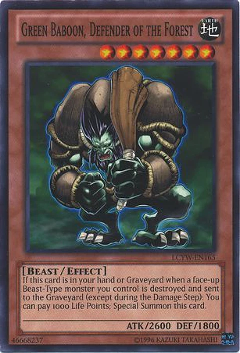 Green Baboon, Defender of the Forest - LCYW-EN165 - Common