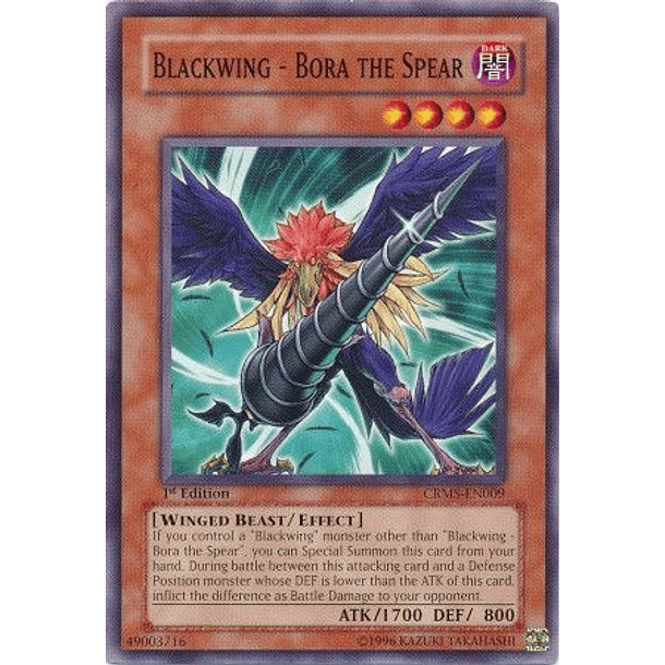 Blackwing - Bora the Spear - CRMS-EN009 - Common
