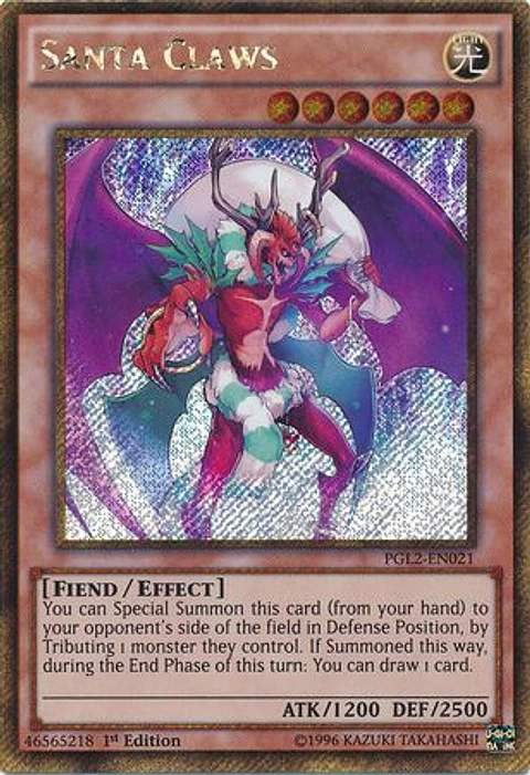 Santa Claws - PGL2-EN021 - Gold Secret Rare 