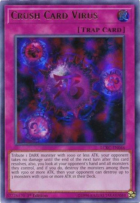 Crush Card Virus (Darkness Background) - LCKC-EN046 - Ultra Rare