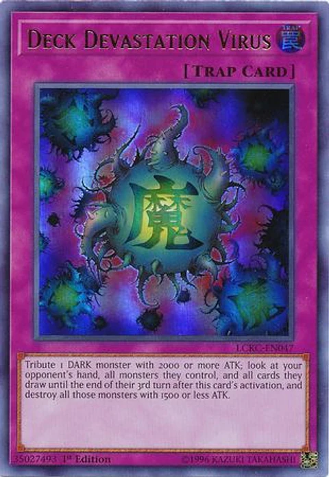 Deck Devastation Virus - LCKC-EN047 - Ultra Rare 