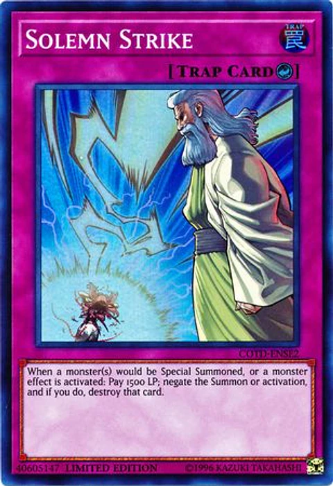 Solemn Strike - COTD-ENSE2 - Super Rare Limited Edition