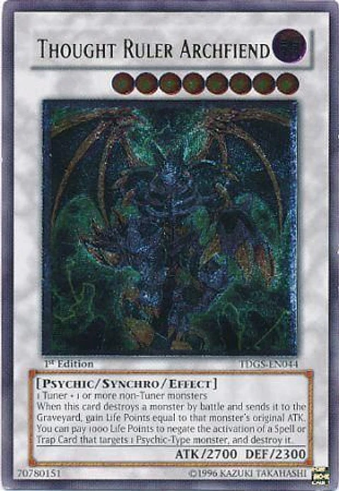 Ultimate Rare - Thought Ruler Archfiend - TDGS-EN044