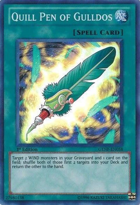 Quill Pen of Gulldos - GENF-EN058 - Super Rare (daño leve)