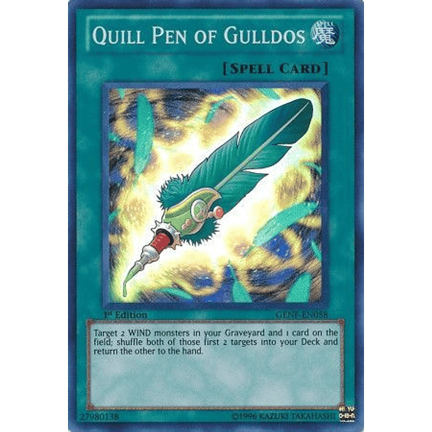 Quill Pen of Gulldos - GENF-EN058 - Super Rare (daño leve)