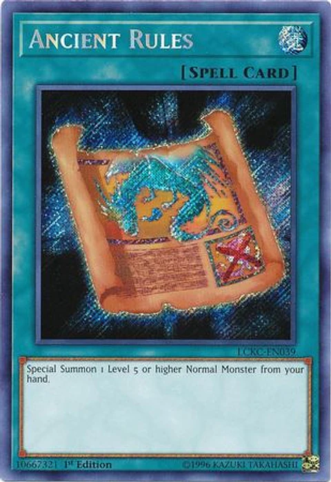 Ancient Rules - LCKC-EN039 - Secret Rare (dañado)