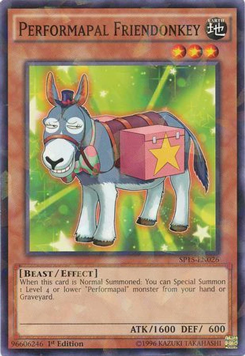 Performapal Friendonkey - SP15-EN026 - Shatterfoil Rare