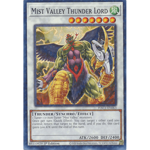 Mist Valley Thunder Lord - HAC1-EN063 - Duel Terminal Common Parallel