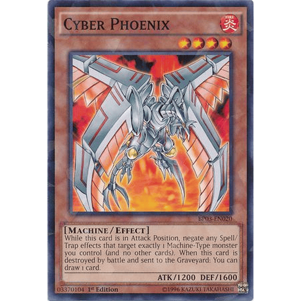 Cyber Phoenix - BP03-EN020 - Shatterfoil Rare (jugado)