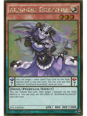 Archfiend Eccentrick - PGL3-EN056 - Gold Rare
