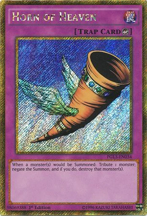 Horn of Heaven - PGL3-EN034 - Gold Secret Rare 