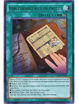 Dark Contract with the Entities - RATE-EN099 - Ultra Rare