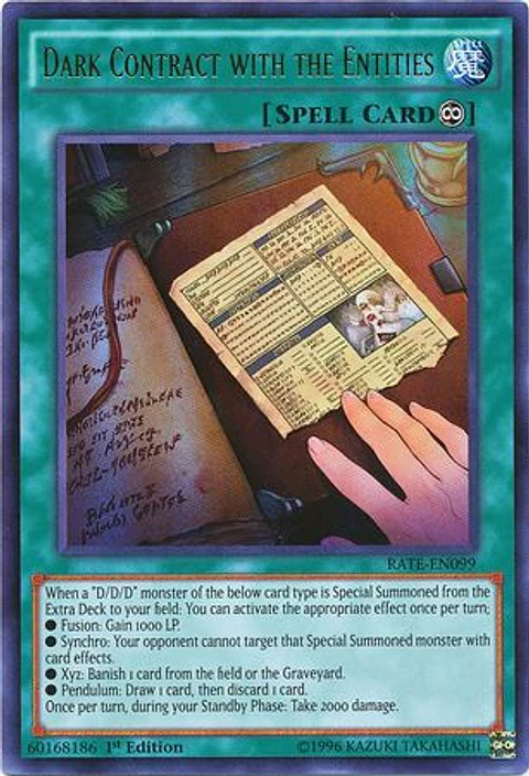 Dark Contract with the Entities - RATE-EN099 - Ultra Rare
