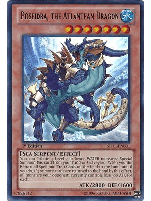 Poseidra, the Atlantean Dragon - SDRE-EN001 - Ultra Rare 