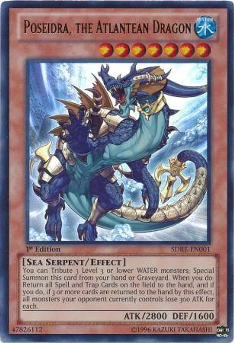 Poseidra, the Atlantean Dragon - SDRE-EN001 - Ultra Rare 