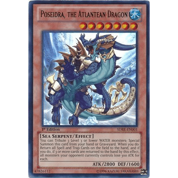 Poseidra, the Atlantean Dragon - SDRE-EN001 - Ultra Rare 