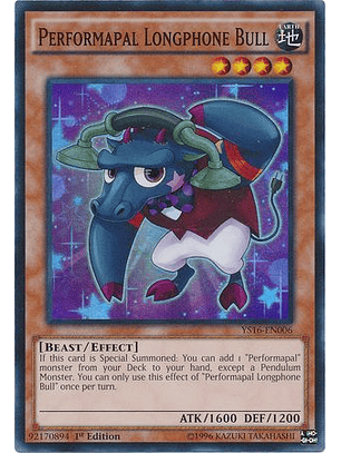 Performapal Longphone Bull - YS16-EN006 - Super Rare (desgastada)