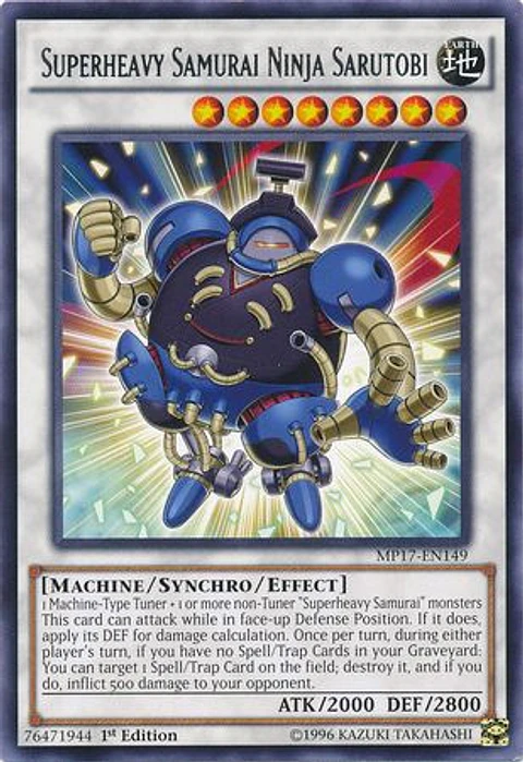 Superheavy Samurai Ninja Sarutobi - MP17-EN149 - Rare 