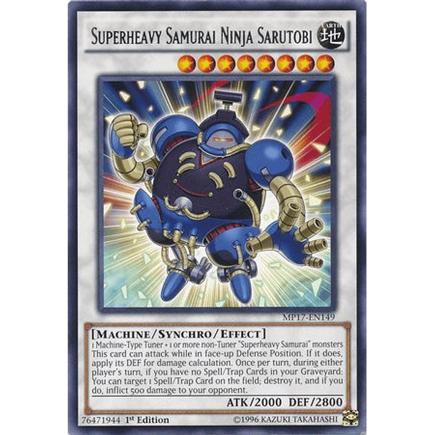 Superheavy Samurai Ninja Sarutobi - MP17-EN149 - Rare 