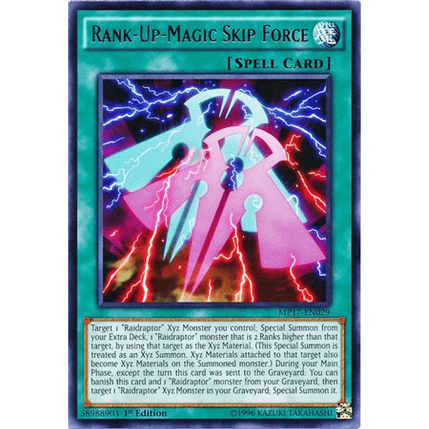 Rank-Up-Magic Skip Force - MP17-EN029 - Rare 