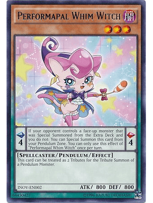 Performapal Whim Witch - INOV-EN002 - Rare 