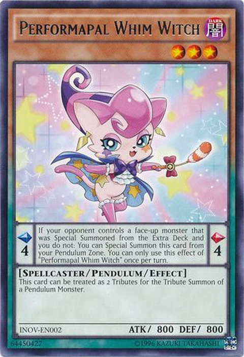 Performapal Whim Witch - INOV-EN002 - Rare 