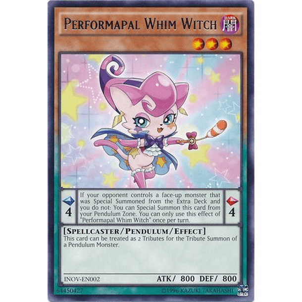 Performapal Whim Witch - INOV-EN002 - Rare 