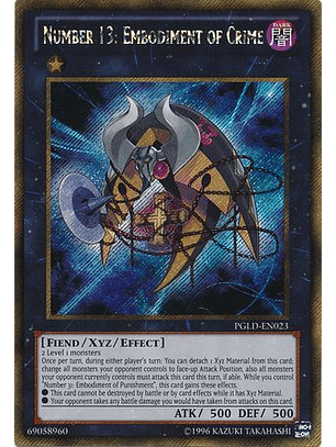 Number 13: Embodiment of Crime - PGLD-EN023 - Gold Secret Rare