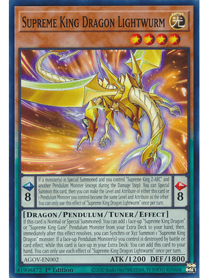 Supreme King Dragon Lightwurm - AGOV-EN002 - Common 