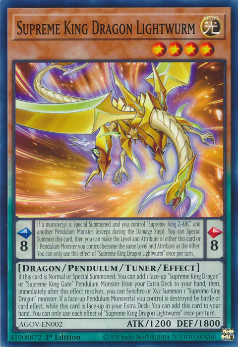 Supreme King Dragon Lightwurm - AGOV-EN002 - Common 