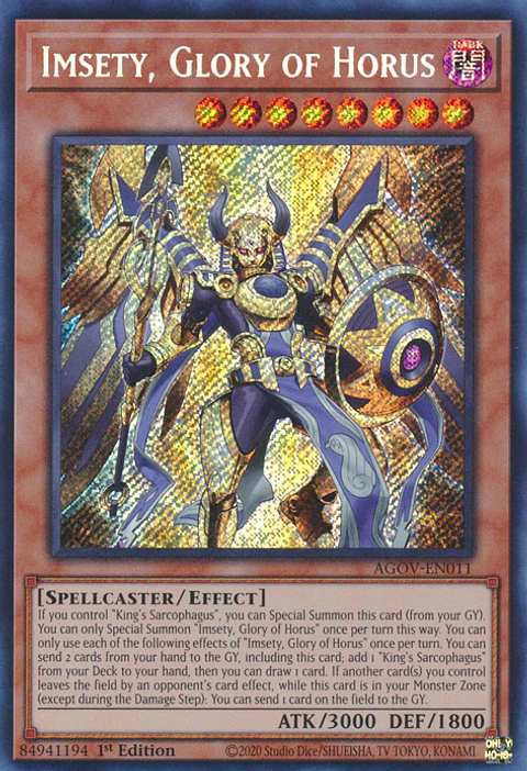 Imsety, Glory of Horus - AGOV-EN011 - Secret Rare