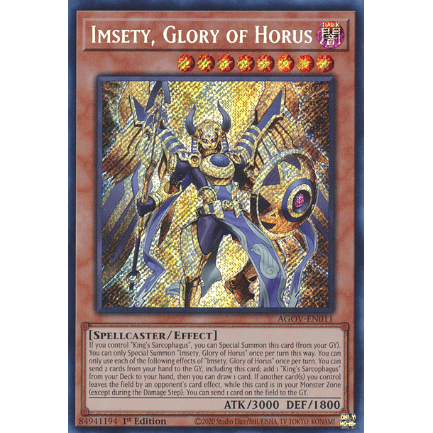 Imsety, Glory of Horus - AGOV-EN011 - Secret Rare