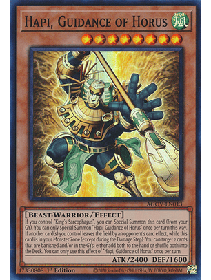 Hapi, Guidance of Horus - AGOV-EN013 - Super Rare