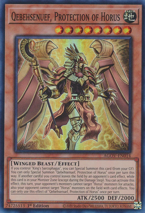 Qebehsenuef, Protection of Horus - AGOV-EN014 - Super Rare