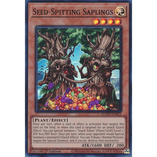 Seed-Spitting Saplings - AGOV-EN022 - Super Rare