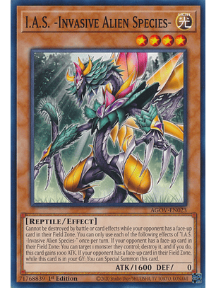 I.A.S. -Invasive Alien Species - AGOV-EN023 - Common 