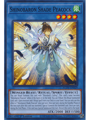 Shinobaron Shade Peacock - AGOV-EN029 - Common 