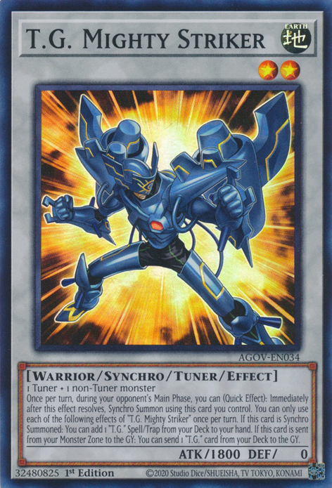 T.G. Mighty Striker - AGOV-EN034 - Super Rare 1