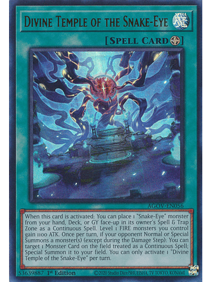 Divine Temple of the Snake-Eye - AGOV-EN056 - Ultra Rare