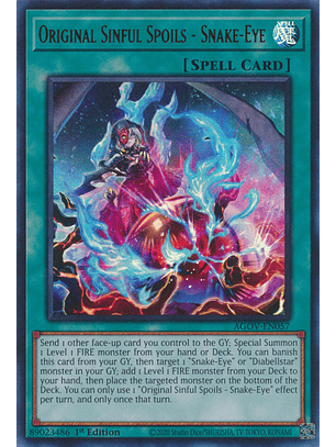 Original Sinful Spoils - Snake-Eye - AGOV-EN057 - Ultra Rare