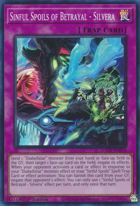 Sinful Spoils of Betrayal - Silvera - AGOV-EN074 - Super Rare 1
