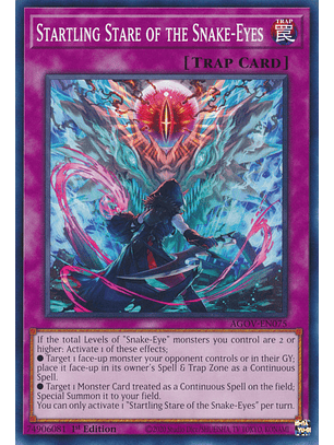 Startling Stare of the Snake-Eyes - AGOV-EN075 - Common 